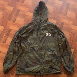 Obey Camo Hooded Coach’s Jackets